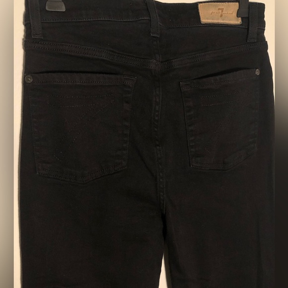 7 For All Mankind Luxe Vintage Black Jeans - Size 28 - Picture 6 of 9